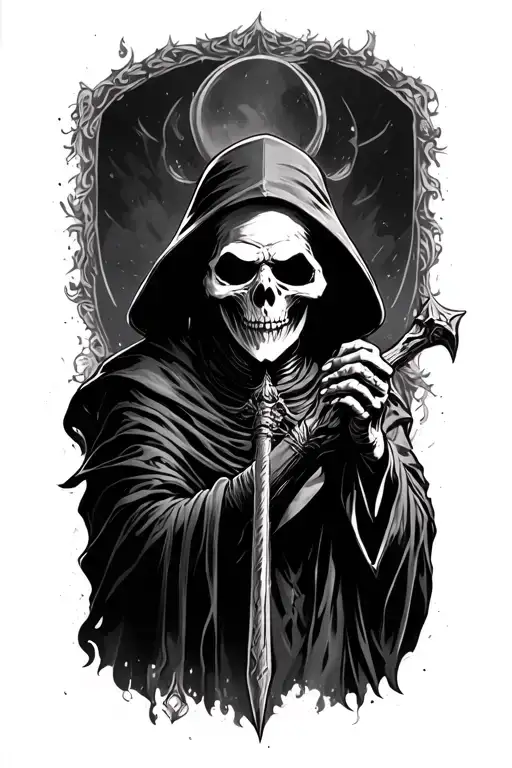 grim reaper tattoo design idea