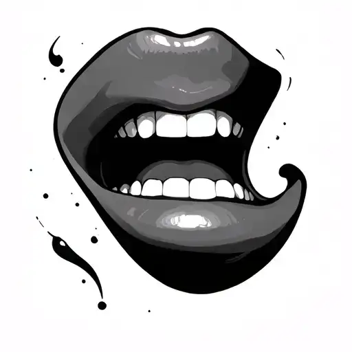 Throat tattoo design idea