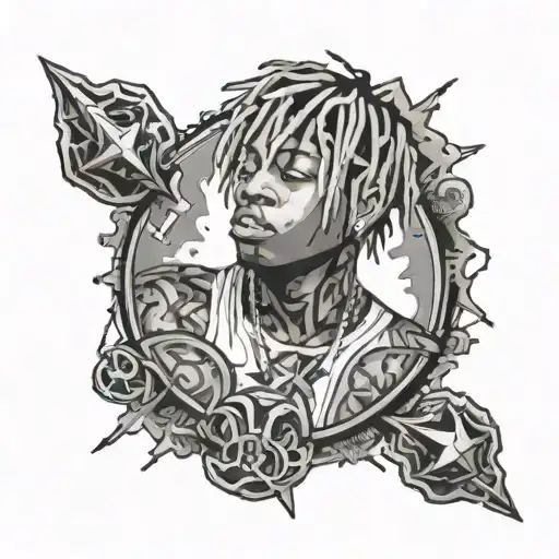 rockstar in his prime juice wrld 999 tattoo design idea
