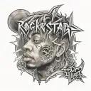 rockstar in his prime juice wrld 999 tattoo design idea