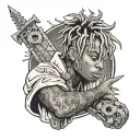 rockstar in his prime juice wrld 999 tattoo design idea