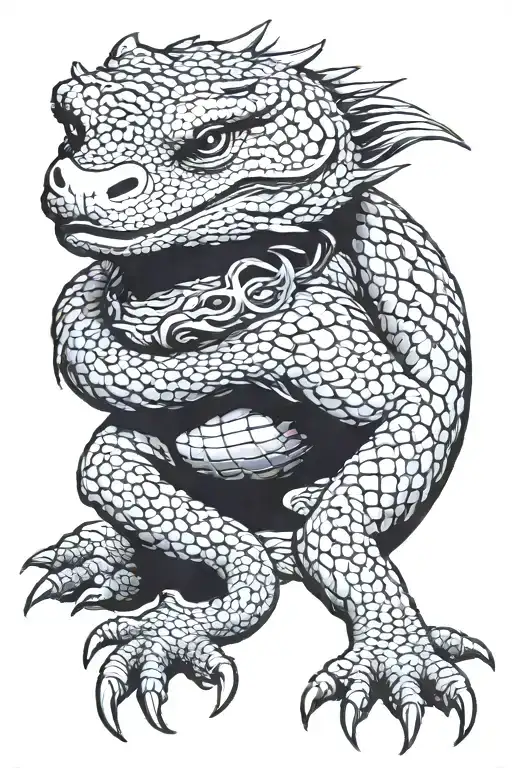 Komodo Dragon tattoo design idea
