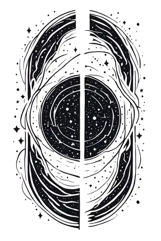 gemini aquarius constellation merging tattoo design idea
