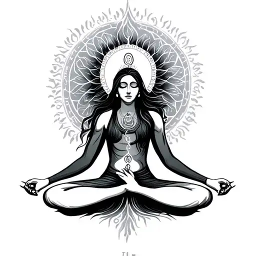 kundalini energy rising tattoo design idea