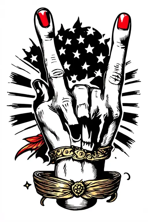 middle finger tattoo design idea