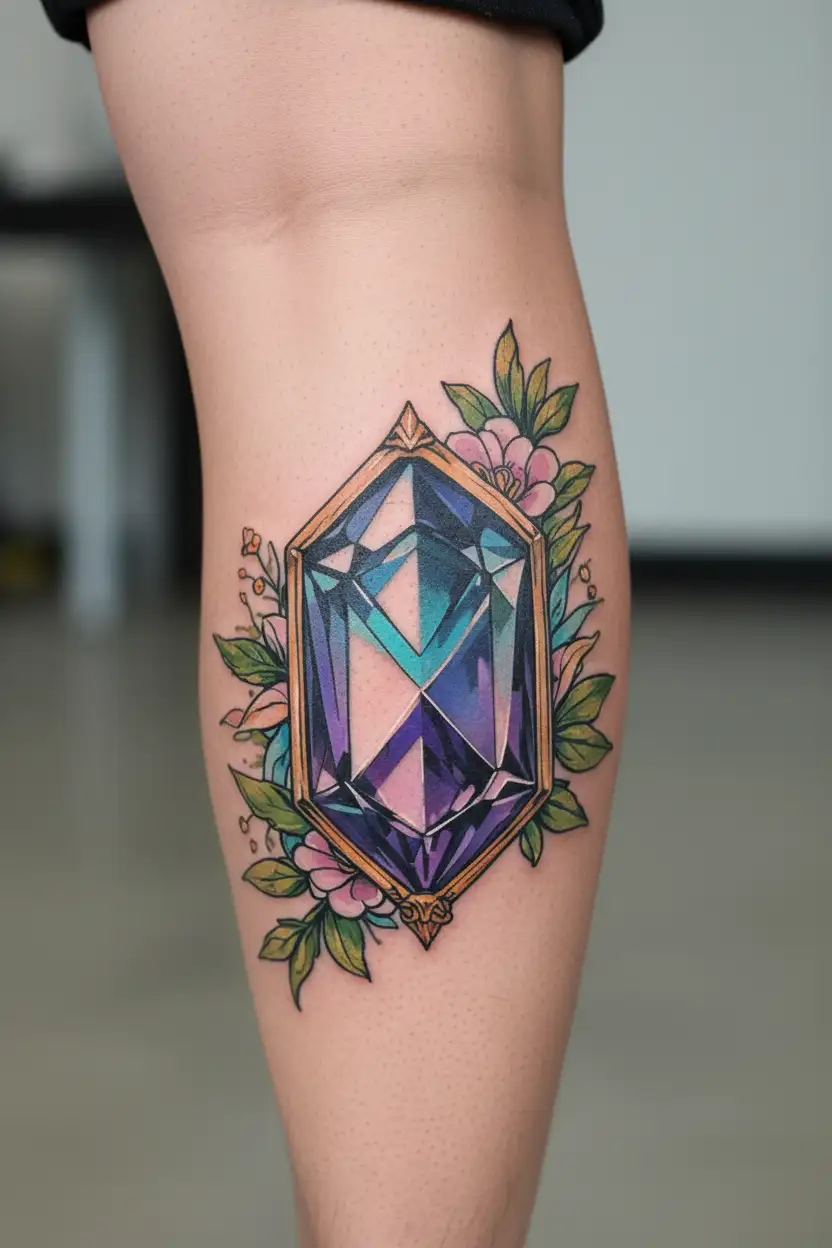 Birthstone tattoo design idea