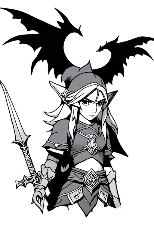 The legend of zelda twilight princess tattoo design idea