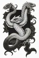 basilisk snake from harry potter tattoo design idea