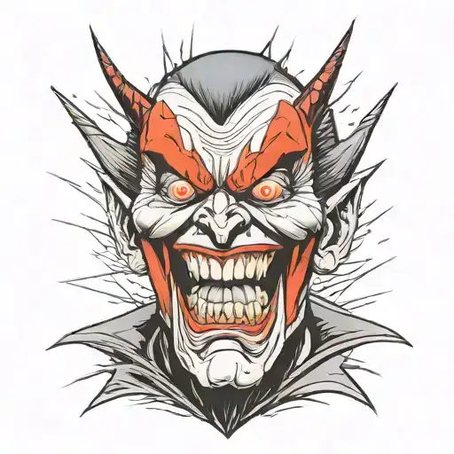 90s cartoon Mr Sinister yelling tattoo design idea