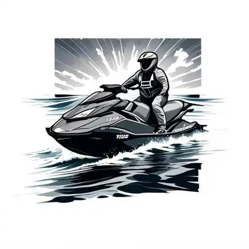 Jet ski tattoo design idea