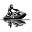Jet ski tattoo design idea
