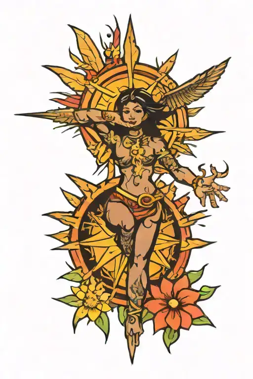 Philippines sun tattoo design idea