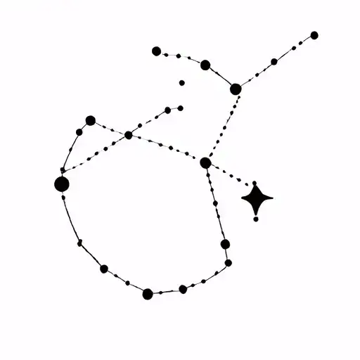 Leo and Aquarius constellation tattoo design idea