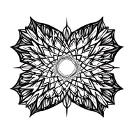 mandala geometric tattoo design idea