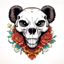 Bear skull tattoo design idea