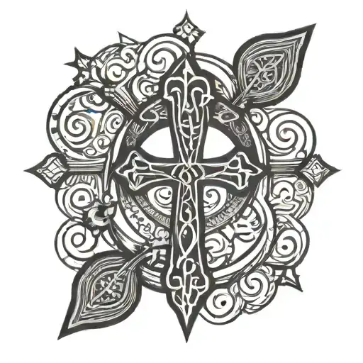 ankh symbol with bible verse Ephesians 6:10 tattoo design idea