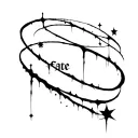 follow the blood trails, vampire abstract, contain word fate, seven stars, delicate, fine line and small to medium tattoo design idea