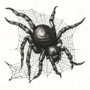 chrollo spider tattoo realism with number 0 in the back of spider tattoo design idea