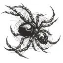 chrollo spider tattoo realism with number 0 in the back of spider tattoo design idea