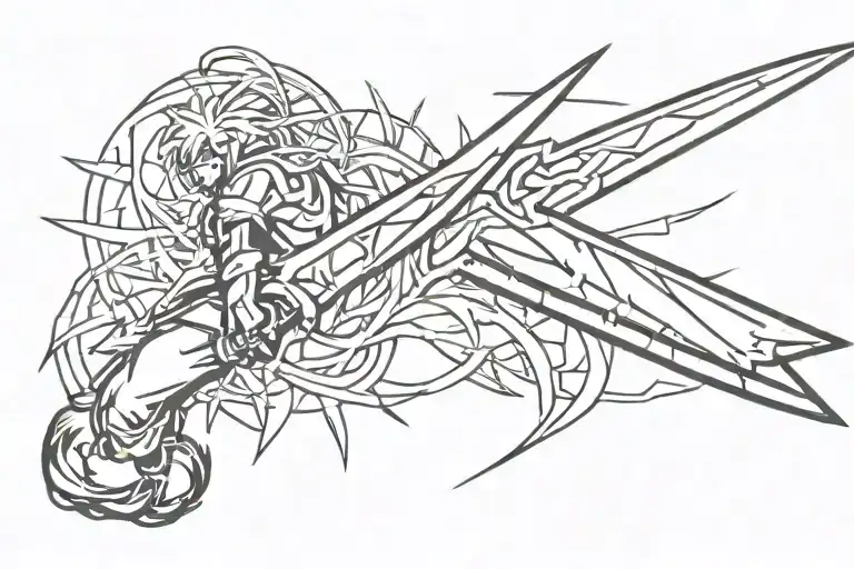 Minato Kunai Knife tattoo design idea