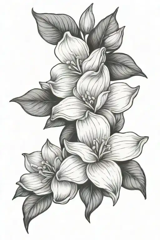 gardenia flower tattoo design idea