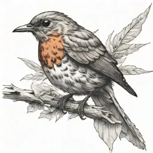 Indalo man, aeroplane, Robin bird tattoo design idea