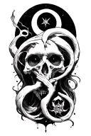 underground whispers paranormal ritual tattoo design idea