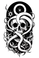 underground whispers paranormal ritual tattoo design idea