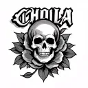 chola authentic name tattoo design idea