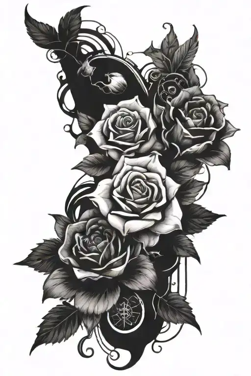 cover art dark tattoo design incorporating elements tattoo design idea