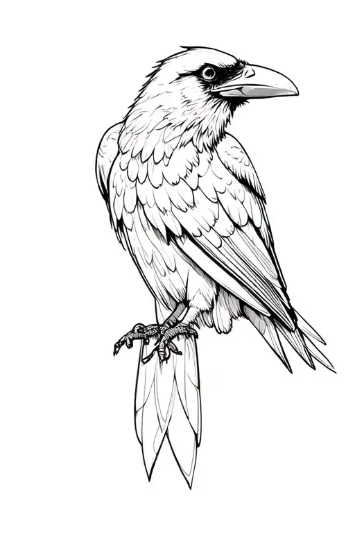 a raven tattoo design idea