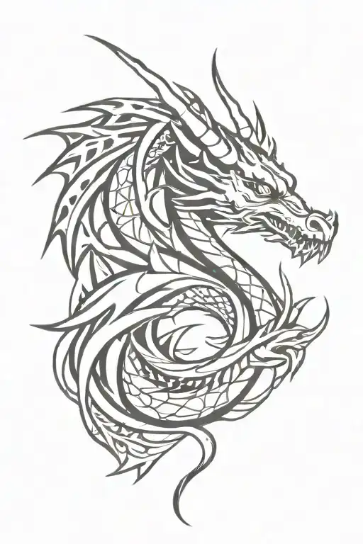 Filler dragon design tattoo design idea