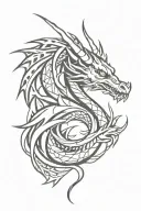 Filler dragon design tattoo design idea