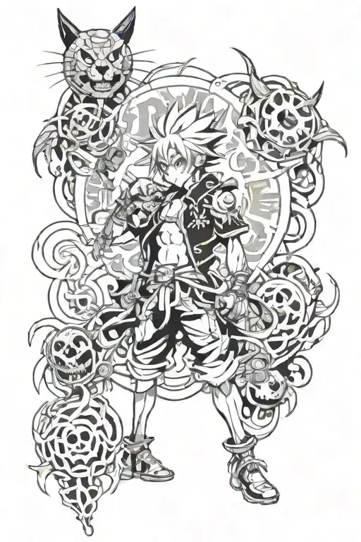 Gabimaru Hell Paradise tattoo design idea