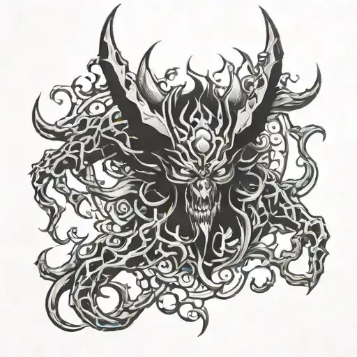 shadow fiend, king tattoo design idea