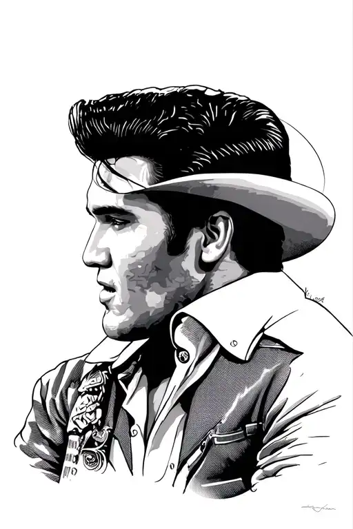 Elvis Presley tattoo design idea