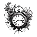 Birth Clock tattoo design idea