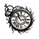 Birth Clock tattoo design idea