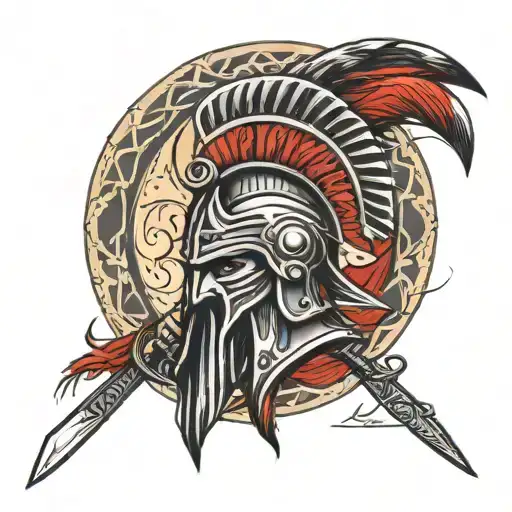 spartan warrior tattoo design idea