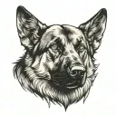 German shepherd tattoo design idea