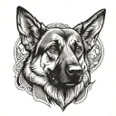 German shepherd tattoo design idea
