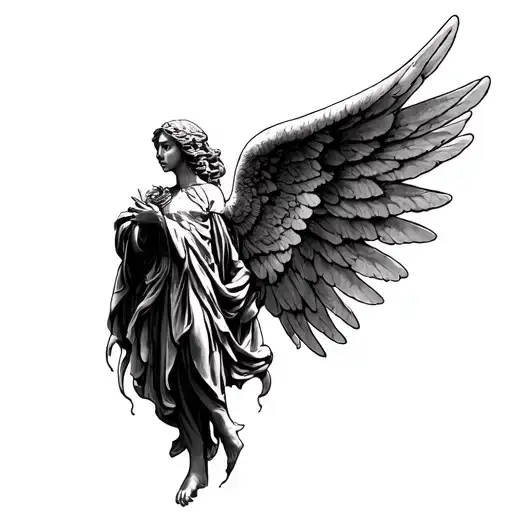 weeping angel doctor who inspired tattoo tattoo design idea