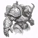 doom slayer tattoo design idea