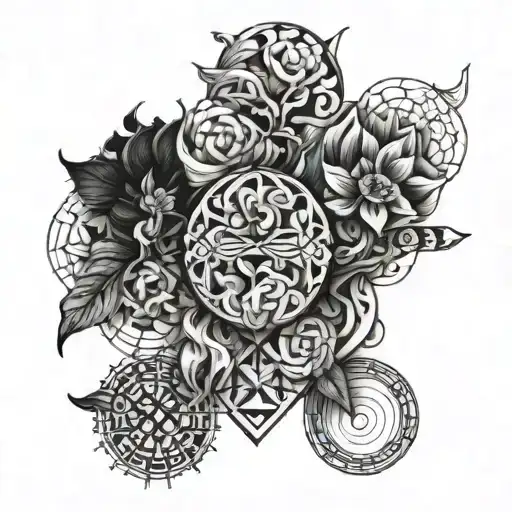 following figures: 2010 2018 2020 2021 tattoo design idea