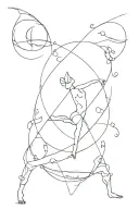 four elements incorporated with music and dance movements  tattoo design idea