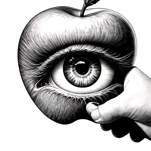 The Eye of Sauron Lord of the Rings using an Apple tattoo design idea