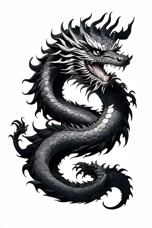 KAIDO FORM DRAGON WRAPPING AROUND THE tattoo design idea