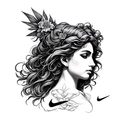 Nike Goddess tattoo design idea