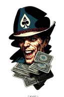 deck of cards being shuffled tattoo design idea