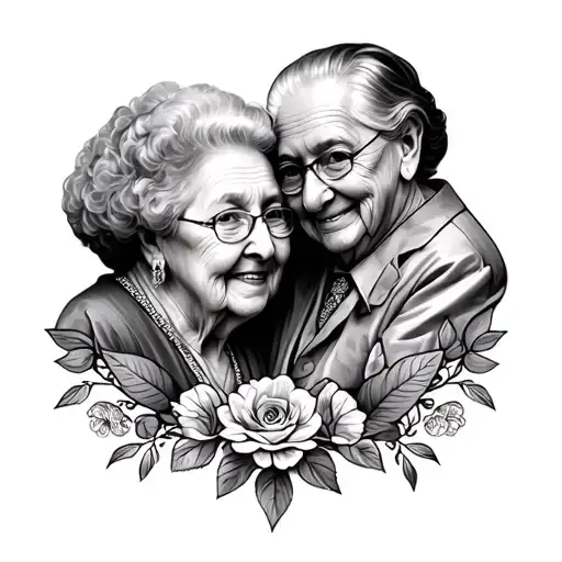 Memorial Grandparents tattoo design idea